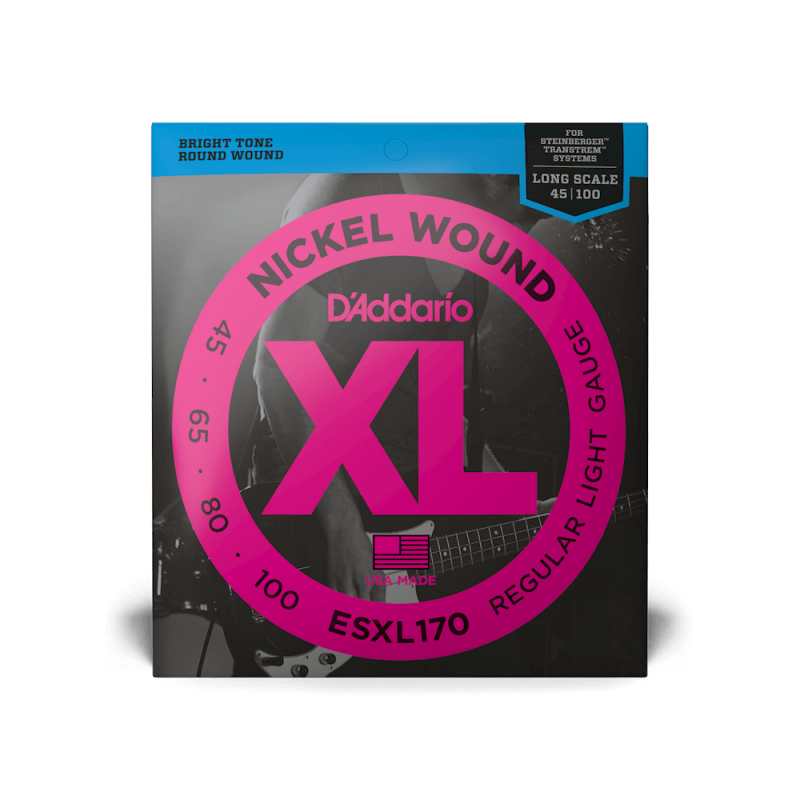 Набор струн D'ADDARIO ESXL170 XL NICKEL WOUND BASS REGULAR LIGHT DOUBLE BALL END (45-100)